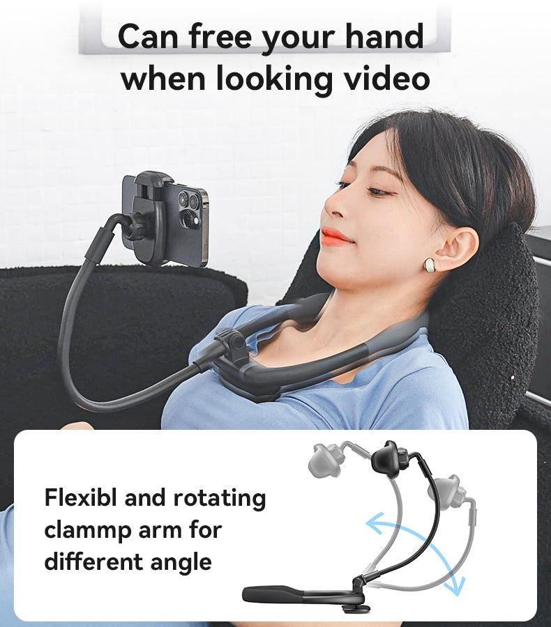 Yesido C291 Magnetic Neck Mounted Holder - 360° Rotatable Lazy Stand