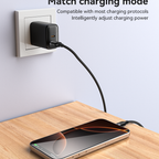 Yesido CA131C 18W Short USB-A to USB-C Fast Charging Cable – 30cm Braided Nylon & Aluminum Alloy Connectors (3A)
