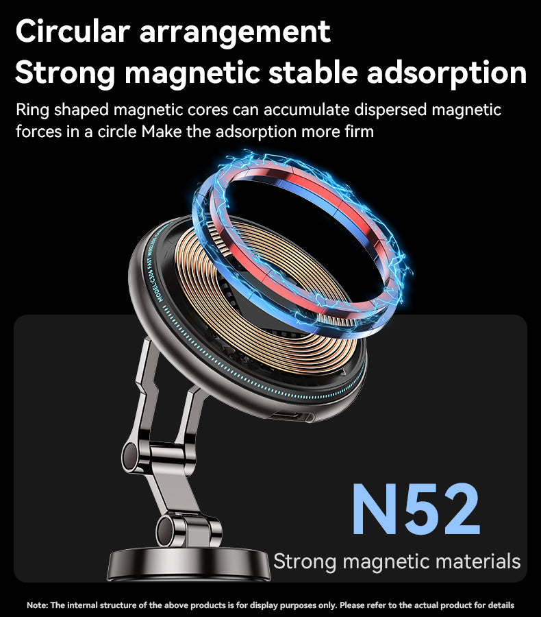 Yesido C306 Magnetic Car Wireless Charger - 15W Fast Charge & Ultra Stability