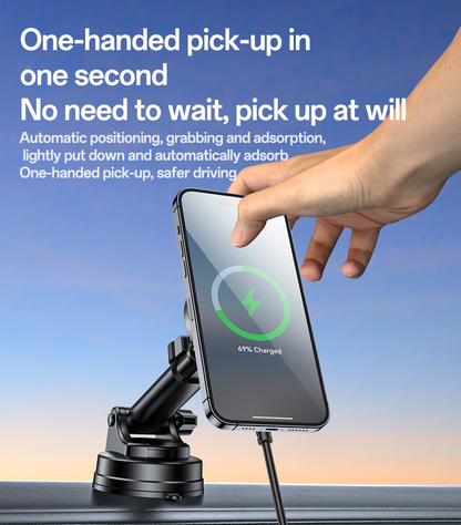 Yesido DS30 15W Wireless Charger - 2-in-1 Car & Desktop Stand