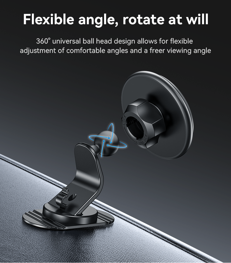 Yesido C220 Magnetic Phone Holder - 360° Rotation & Strong Dashboard Mount