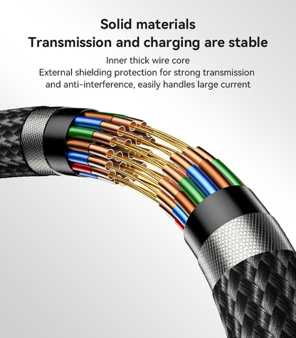 كابل يسيدو Yesido CA131C قصير بطول 30 سم (USB-A إلى Type-C) بقوة 18 واط - تصميم مضفر مصفح وهيكل من سبائك الألومنيوم