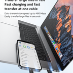 Yesido CA131C 18W Short USB-A to USB-C Fast Charging Cable – 30cm Braided Nylon & Aluminum Alloy Connectors (3A)