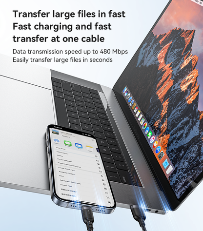 كابل يسيدو Yesido CA131C قصير بطول 30 سم (USB-A إلى Type-C) بقوة 18 واط - تصميم مضفر مصفح وهيكل من سبائك الألومنيوم