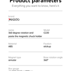 Yesido C220 Magnetic Phone Holder - 360° Rotation & Strong Dashboard Mount