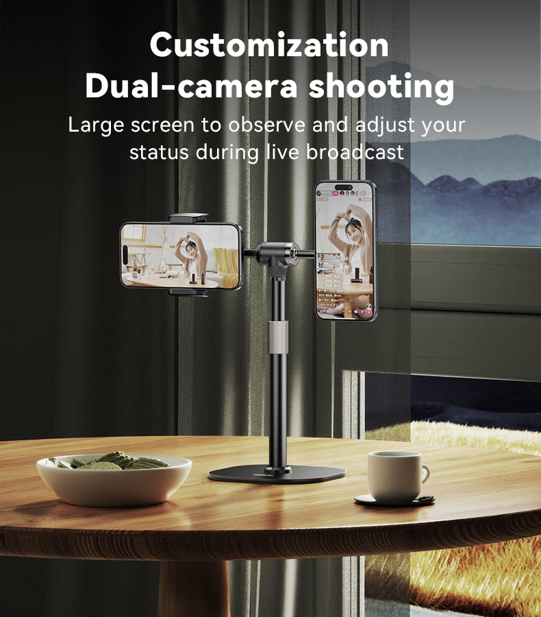 Yesido C297 Desktop Live Broadcast Phone Holder with 360 Rotation and 30-46CM Adjustable Height