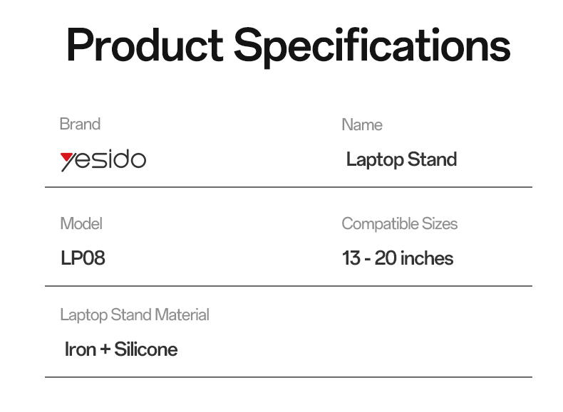 Yesido LP08 Infinite Hover 360 degree Laptop Stand