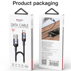 Yesido CA129C 18W USB-A to USB-C Cable – 1.2m 3-Step Molded Braided Nylon & Aluminum Alloy Connectors (3A)