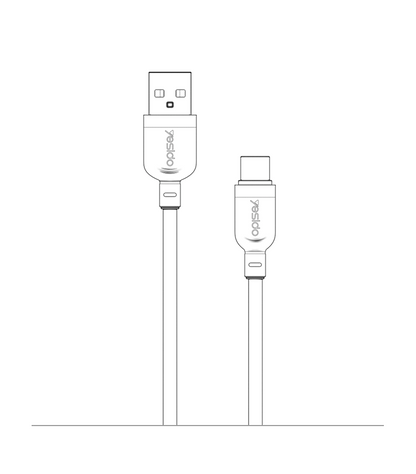 كابل يسيدو Yesido CA134C بطول 3 متر (USB-A إلى Type-C) بقوة 18 واط - تصميم مضفر مصفح وهيكل من الألومنيوم