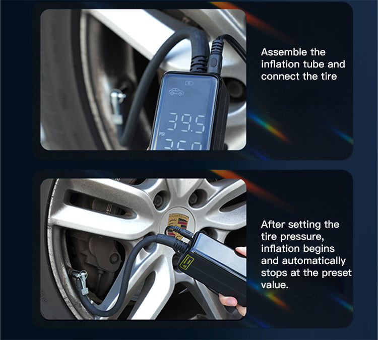 Yesido VC05 Portable Multifunction Car Air Pump – 20 Cylinder Fast Inflator with LED Display