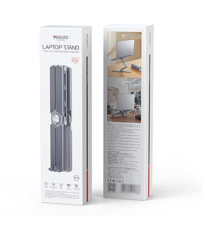 YESIDO LP09 Aluminum Laptop Stand Height Adjustable Foldable Notebook