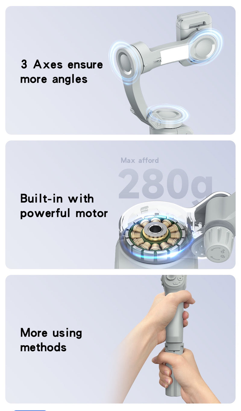 Yesido SF18 Professional Mobile Gimbal Stabilizer from Techie-Products - Turn your mobile phone into a cinema camera!