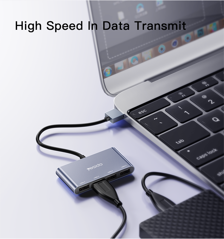 Yesido HB12 Multi-Port USB Hub – Practical Connectivity Expansion