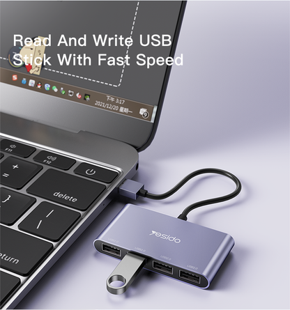 Yesido HB12 Multi-Port USB Hub – Practical Connectivity Expansion