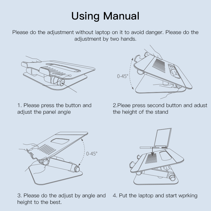 Yesido LP04 Laptop Stand - Adjustable, Aluminum Laptop Stand