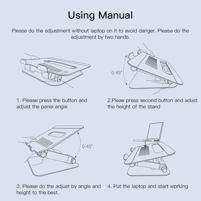 Yesido LP04 Laptop Stand - Adjustable, Aluminum Laptop Stand