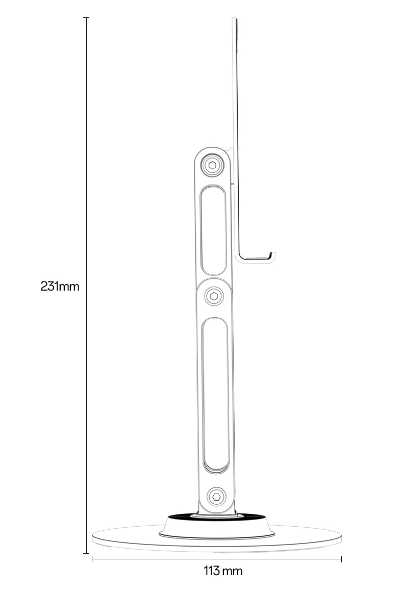 Yesido C300 360° Rotating Aluminum Desktop Stand - Foldable & Adjustable for Phones & Tablets