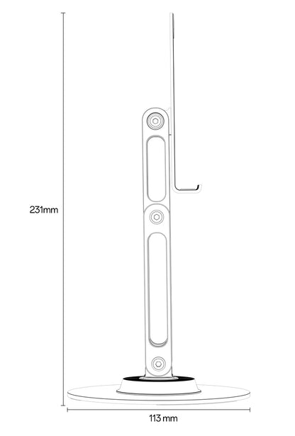 Yesido C300 360° Rotating Aluminum Desktop Stand - Foldable & Adjustable for Phones & Tablets