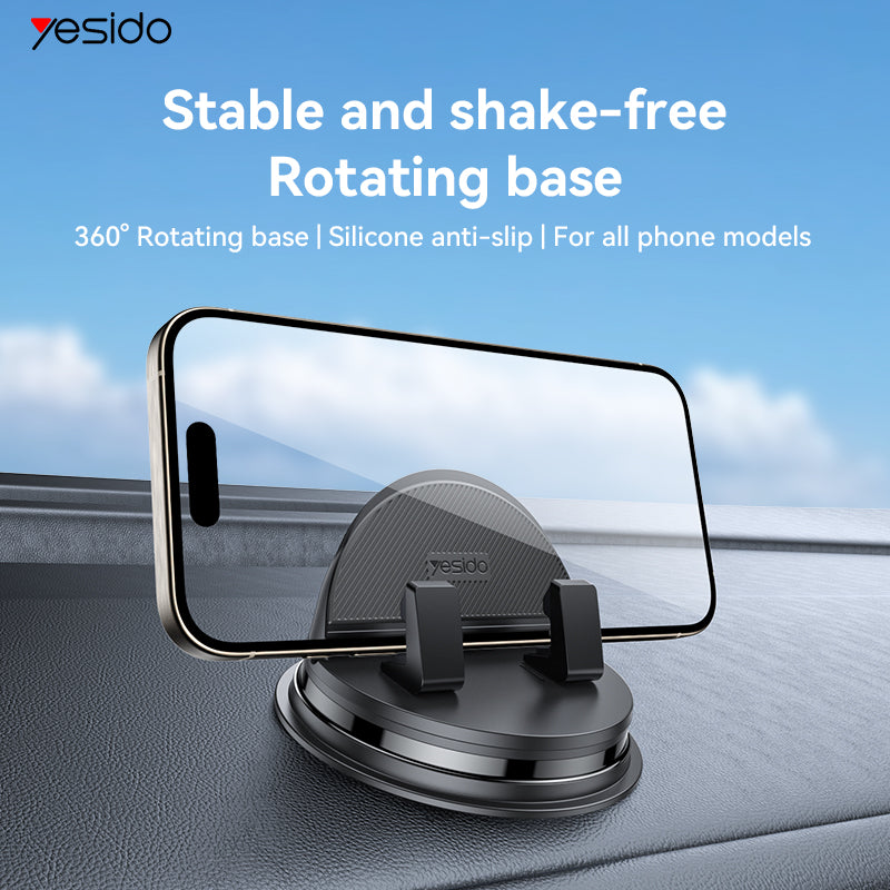 Yesido C268 Dashboard Phone Holder - Strong Suction & 360° Rotating Clip Design