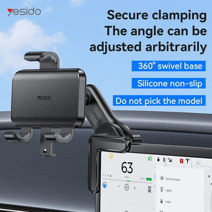 Yesido C250 Car Phone Holder - Designed for Floating Screens & Dashboards with 360° Rotation