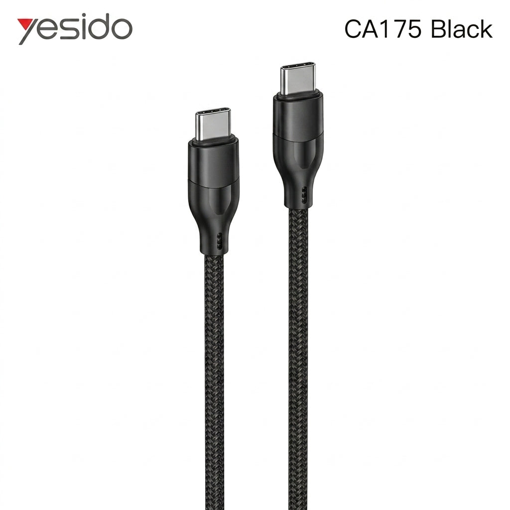 كابل يسيدو Yesido CA175 (Type-C إلى Type-C) بقوة 60 واط وطول 1 متر - أداء مستقر