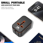 Majentik MC-013 Universal Travel Adapter – 5-Port Fast Charging Adapter with Universal AC Socket