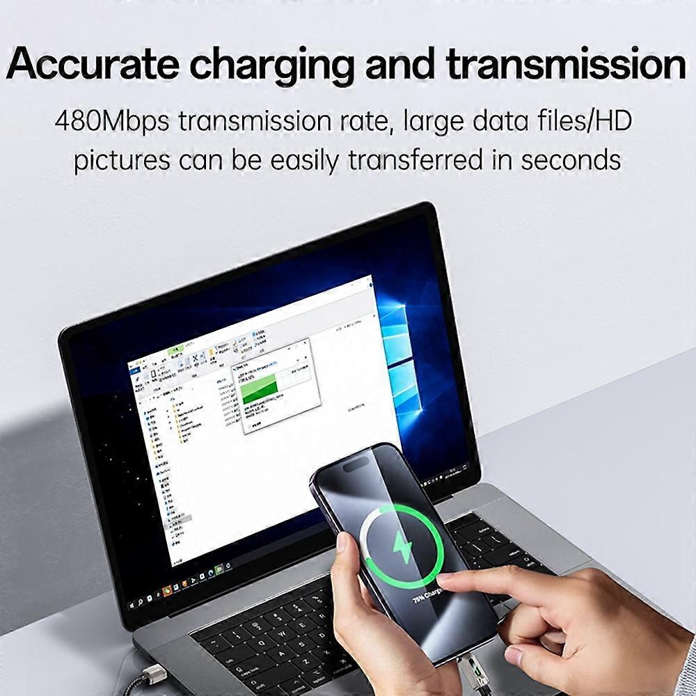 كابل يسيدو Yesido CA137L بطول 1.2 متر (USB-A إلى Lightning) بقوة 12 واط - تصميم مضفر متين ومقاوم لدرجات الحرارة العالية