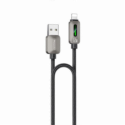 Yesido CA137L 12W USB-A to Lightning Heavy-Duty Cable – 1.2m Braided Nylon & Heat-Resistant Zinc Alloy (2.4A)