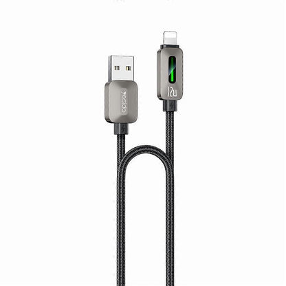 كابل يسيدو Yesido CA137L بطول 1.2 متر (USB-A إلى Lightning) بقوة 12 واط - تصميم مضفر متين ومقاوم لدرجات الحرارة العالية