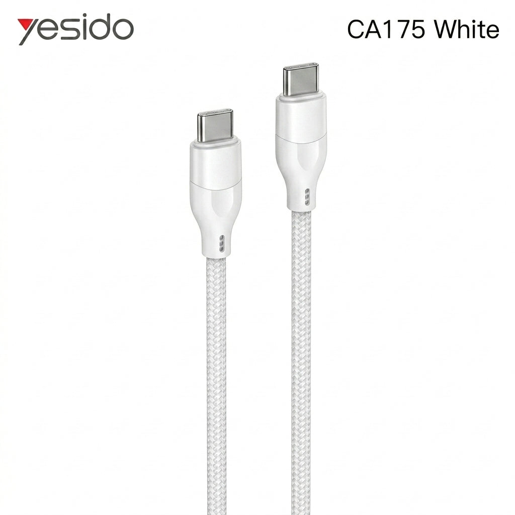 كابل يسيدو Yesido CA175 (Type-C إلى Type-C) بقوة 60 واط وطول 1 متر - أداء مستقر