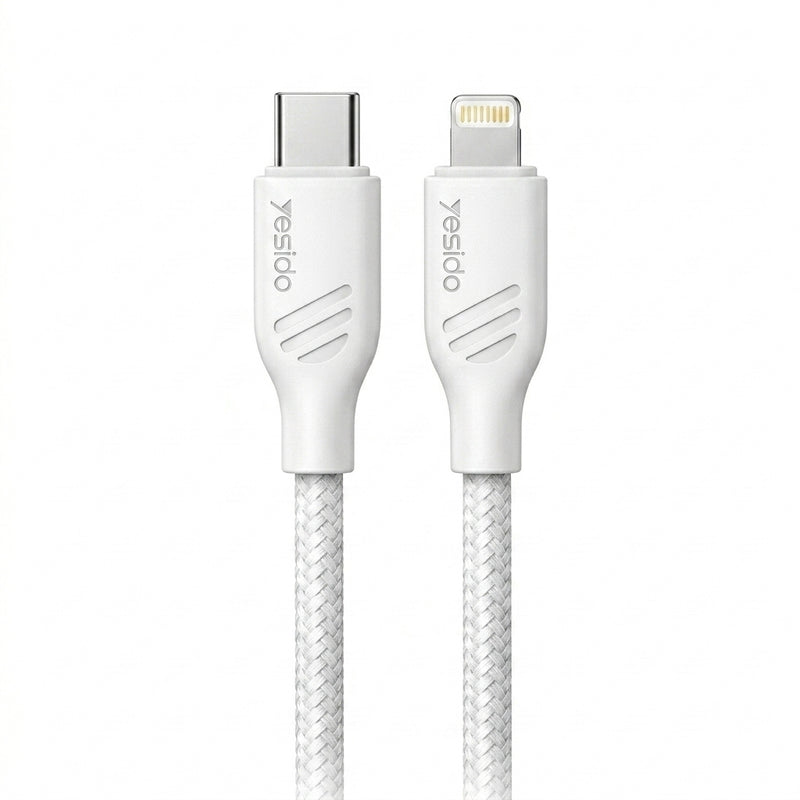 Yesido CA176 27W 3A USB-C to Lightning Charging & Data Cable – 1m Durable PVC Design