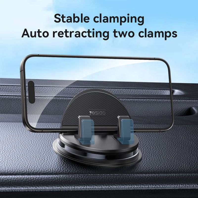 Yesido C268 Dashboard Phone Holder - Strong Suction & 360° Rotating Clip Design