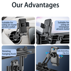 Yesido C242 Car Phone Holder - Adjustable Base & Metal Design with 360° Rotation