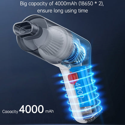 مكنسة Yesido VC10 اللاسلكية المحمولة بقوة شفط 5000 باسكال وتصميم مزدوج للسيارة والمنزل