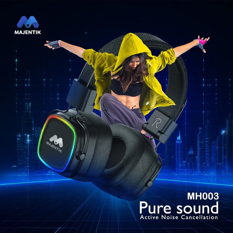 Majentik MH003 Wireless Headphones – HD Sound Over-Ear Headset with 18-Hour Battery