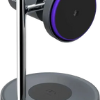 Majentik MW-23 25W 3-in-1 Wireless Charger Station – Fast Charging Dock for Smartphone, Watch & Earbuds (Black)