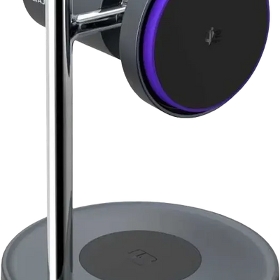 Majentik MW-23 25W 3-in-1 Wireless Charger Station – Fast Charging Dock for Smartphone, Watch & Earbuds (Black)
