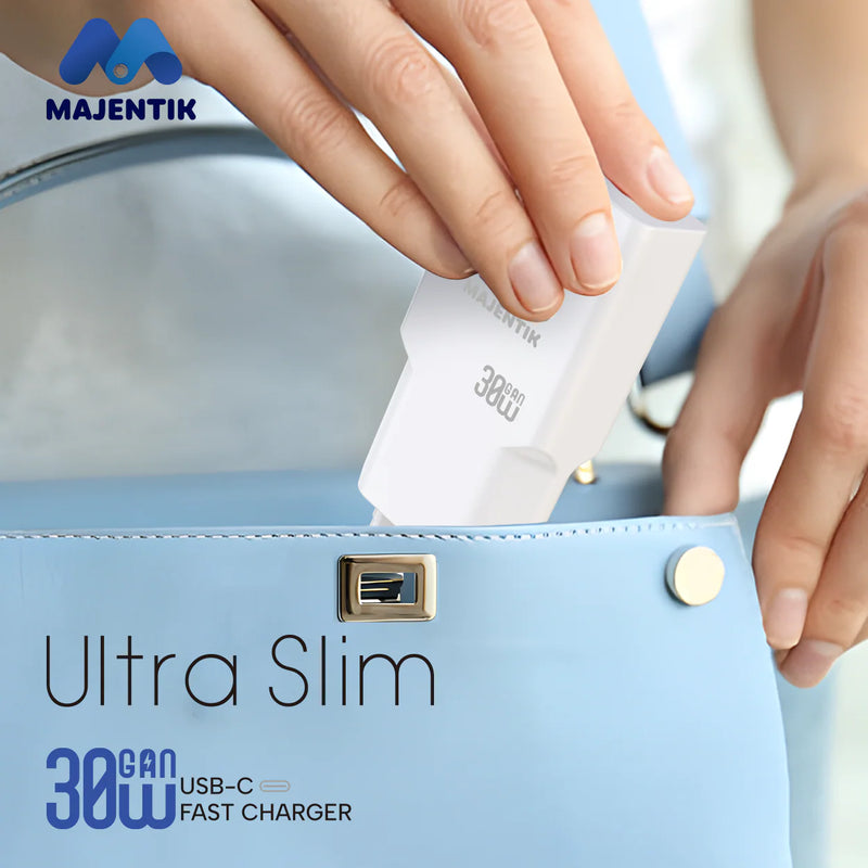 Majentik MC-008 Ultra Slim 30W GaN USB-C Fast Charger – Compact PPS Wall Charger