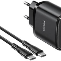 Yesido YC56 20W Dual Type-C Fast Travel Charger – Includes 1M USB-C to USB-C Cable