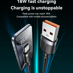 Yesido CA134C 18W Extra-Long USB-A to USB-C Cable – 3m Braided Nylon & Aluminum Alloy Connectors (3A)