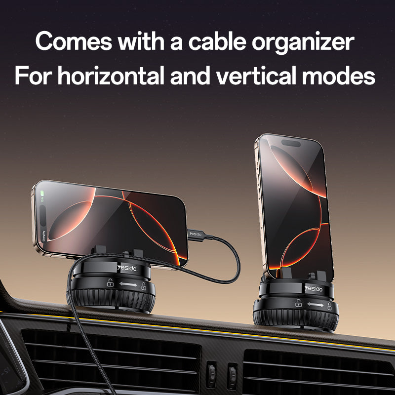Yesido C272 Car Phone Holder - Nano Vacuum Suction Cup & 360° Rotation