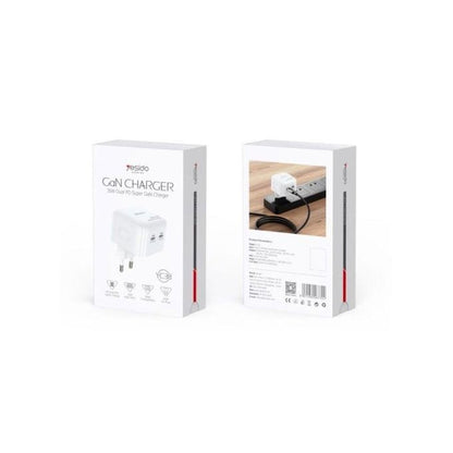 Yesido YC38 35W Super GaN Fast Wall Charger – Dual Type-C PD Ports with PPS Support