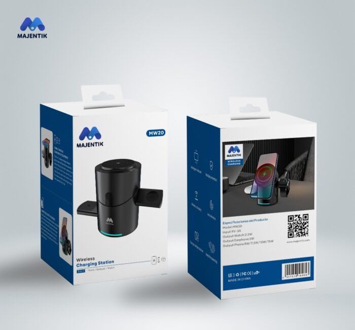 Majentik MW-20 Magnetic Wireless Car Charger Mount – Automatic Pop-up Design Smart Air Vent Phone Holder