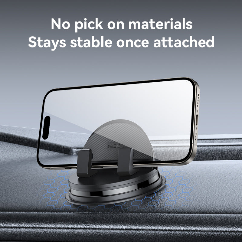 Yesido C268 Dashboard Phone Holder - Strong Suction & 360° Rotating Clip Design