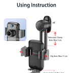 Yesido C242 Car Phone Holder - Adjustable Base & Metal Design with 360° Rotation