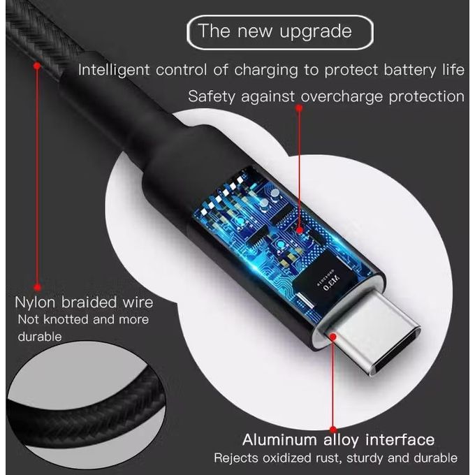Yesido CA28 Intelligent Lightning Data Cable – 1.2m Auto-Disconnect Technology with Cotton Braided Armor & Metal Shell (2.4A Max)