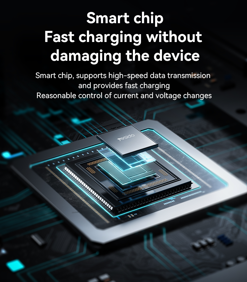 كابل يسيدو Yesido CA134C بطول 3 متر (USB-A إلى Type-C) بقوة 18 واط - تصميم مضفر مصفح وهيكل من الألومنيوم