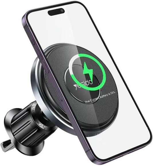 Yesido C190 15W Magnetic Fast Wireless Car Charger Holder MagSafe Compatible