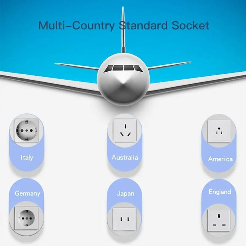 Yesido MC09 4-in-1 Universal Travel Adapter – Compact Folding Design for AU, US, EU, and UK