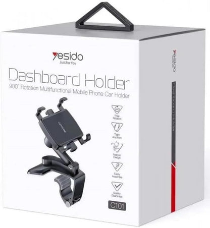Yesido C101 Rearview Mirror & Dashboard Car Holder with 360 Rotating Flexible Arm
